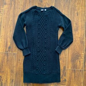 Girls size 10 black knit dress